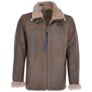 Nouveau Style hiver chaud épais en peau de mouton fourrure d'agneau longue en peau de mouton veste en cuir tricoté manches en peau de mouton polaire Softshell - Product Image 1
