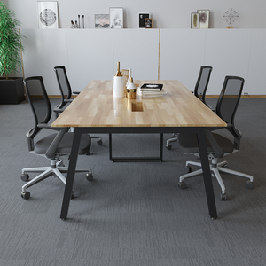 Modern Minimalist 240x120 Steel Leg Conference <b>Table</b> for Hotel/<b>Office</b>/Dining Wood/MDF HBAT012 - Product Image 4