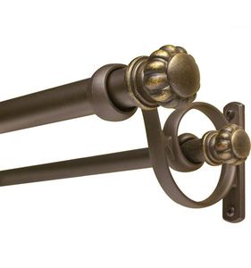Classic <b>black</b> iron curtain <b>brackets</b> for industrial interior design themes strong drapery support with simple rustic appeal - Product Image 6
