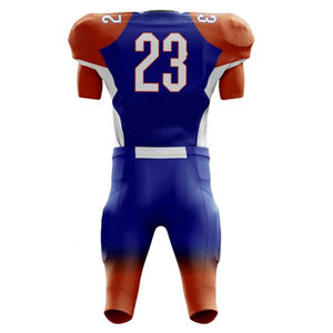 Uniformes de football américain personnalisés OEM, style sublimation, entièrement personnalisables, respirants, à séchage rapide, ensemble d'uniformes de football américain - Product Image 3