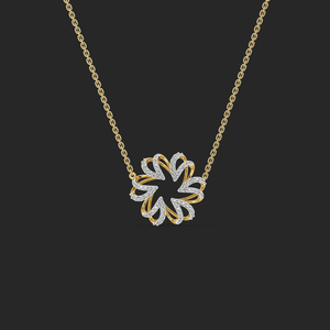 Collar con Colgante de Trébol Chapado en Oro, Cadena con Eslabones, Joyería con Aspecto de Diamante para Mujer, Regalo - Product Image 1
