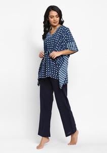 Diseñador de moda Lady Elegance Impreso con cuello en V Mujeres Kaftan Túnica Top - Product Image 5