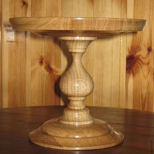 Support à GÂTEAU EN BOIS ACACIA DE HAUTE QUALITÉ plateau rond en bois pour servir des gâteaux et des fruits produits de vente chauds - Product Image 1