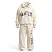 Ensemble de survêtement pour femme en polaire brodé avec fermeture éclair, sweat-shirt oversize et pantalon large, style streetwear décontracté, deux pièces