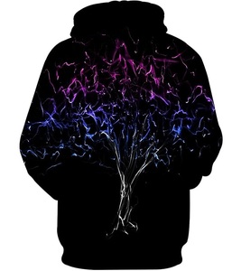 Nouvelle collection de 100% coton à manches longues épaule pente col rond imprimé confortable grande taille hommes pull à capuche - Product Image 3