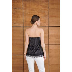 Bustier en satin à pois avec détails en dentelle - [object Object] - Product Image 5