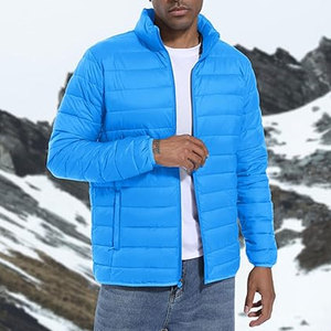 OEM <b>Mens</b> Quilted Bubble <b>Jacket</b> Lightweight Insulated Puffer Coat 4 Practical Pockets Water Resistant Windproof <b>Travel</b> Ready - Product Image 6