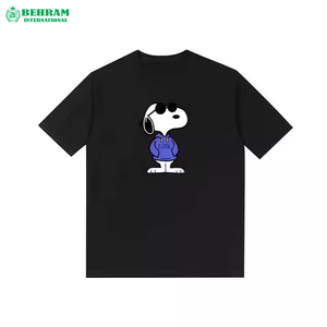 T-shirts Premium pour Hommes en Coton 100% Noir, Col Rond, Style Streetwear, Coupe Ample, Vêtements de Sport - Product Image 6