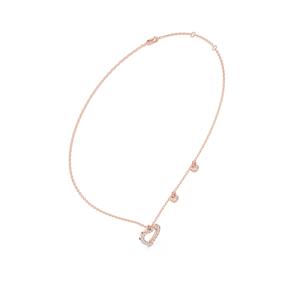 Collar con Colgante Redondo Minimalista de Oro Blanco Sólido de 14 Quilates con Certificado IGI, Corte Brillante, 5.45 g, Diamante Natural Real, Regalo de Boda - Product Image 2