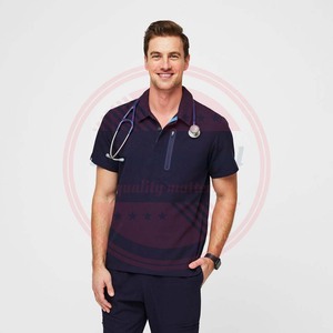 Uniforme d'hôpital professionnel en polyester spandex pour hommes 2024 ensembles d'uniformes d'infirmière de gommages médicaux à vendre - Product Image 2
