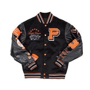 Ventes en gros, commandes en gros personnalisées, service OEM ODM, veste de baseball Letterman, nouvelle mode, vestes universitaires personnalisées d'hiver, devant surélevé - Product Image 2