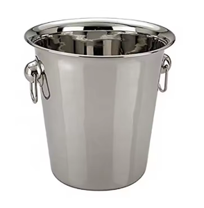 Cao Cấp Thép Không Gỉ Rượu Sâm Banh Xô Sáng Bóng Bạc Rượu Mát Bên Thanh Lễ Kỷ Niệm Đám Cưới Xô Đá Bền Thanh Lịch - Product Image 2