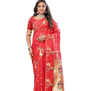 Dernier créateur Soft Silk Zari Weaving Border Saree by Fab Zone Indian & Pakistani Clothing - Product Image 1