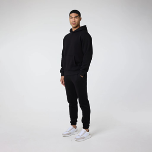 Ensemble de survêtement léger en coton/polyester personnalisé en gros, jogging, sweat-shirt à capuche avec poche kangourou, survêtement pour homme - Product Image 4