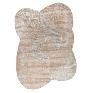 Alfombra de Bambú y Seda Anudada a Mano Estilo Boho Aibz-1016, Color Gris Azalea y Negro, Patrón Abstracto Rectangular para Sala de Estar, Dormitorio y Pasillo - Product Image 1