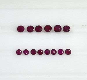 Natural Fine Quality Heated Burma <b>Ruby</b> Calibrated 2-3mm Round Cut Reddish Pink Color Loose Gemstones for Making Jewellery - Product Image 2