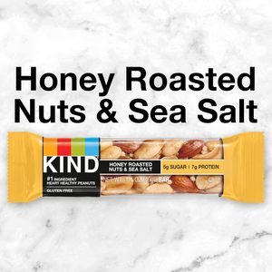 Barras de Nueces KIND, Nueces Tostadas con Miel y Sal Marina, Buena Fuente de Fibra, Sin Gluten, Bajo en Azúcar, 7g de Proteína, Paquete de 12 - Product Image 5