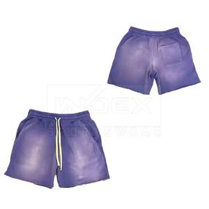 Shorts en coton de haute qualité, lavés à l'acide |   Style vintage pour hommes |   Tissu doux au toucher et respirant |   Vêtements décontractés tendance - Product Image 3