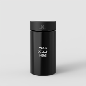 Frasco Redondo de PET de 300 ml de Alta Calidad para Mezclas Herbales, Tapa Negra de PP CR, Etiqueta Personalizada, Ofertas OEM/ODM, Comestible M0739 - Product Image 1