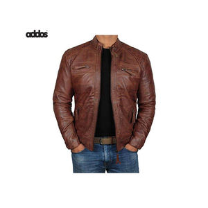 Veste en cuir de vêtements pour hommes, veste en cuir nouvelle mode, veste en cuir coupe-vent pour hommes, vente en ligne - Product Image 1