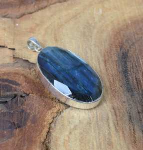Pendentif en argent sterling avec labradorite bleue feu, fait à la main, bijoux en pierres précieuses, cadeau élégant pour femmes - Product Image 5