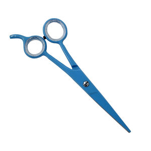 Vente en gros professionnel 6 pouces droit en acier inoxydable ciseaux de coupe de cheveux couleur bleue rasoir droit de barbier - Product Image 4