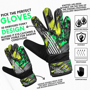 Gants de gardien de but en cuir respirant professionnels pour l'entraînement sportif en plein air - Unisexe - Product Image 4