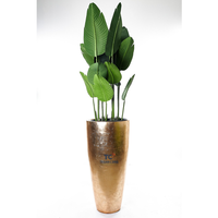 Vase de sol en céramique multi-usages, couleur or brun, style européen moderne, pot de fleurs de luxe, décoration d'intérieur, vase de mariage