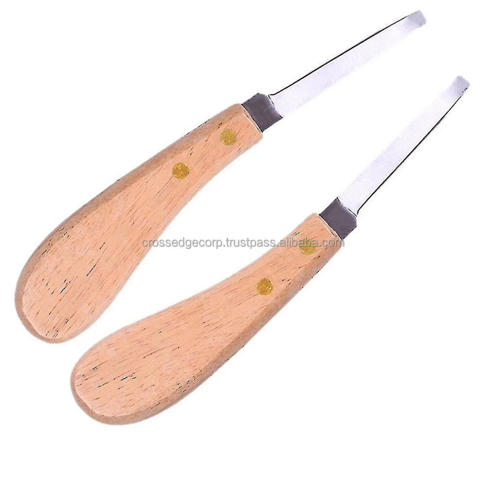 Eosnow Outil de coupe de couteau à sabot en acier au carbone en forme de lame droite, pour utilisation de chevaux de bétail (main gauche