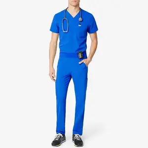 Uniforme médico con cuello en V, uniformes hospitalarios, conjuntos de uniformes de enfermería, camisetas de manga corta, pantalones para correr para mujer, enfermera - Product Image 6