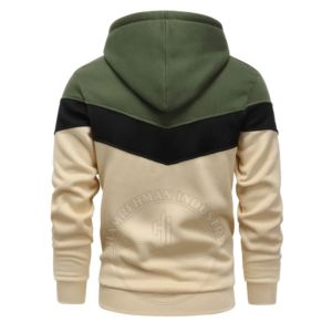 Vente en gros de sweat à capuche en molleton de coton 100% pour hommes, logo personnalisé, éponge française, pull d'hiver surdimensionné avec poche, capuche solide - Product Image 2