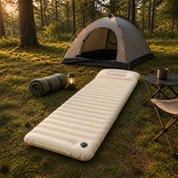 Matelas de camping gonflable compact en TPU avec oreiller et pompe à pied, cellules alvéolées, lit d'air individuel pour la randonnée et les voyages