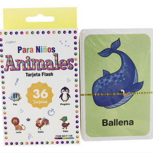 Cartes flash d'apprentissage de l'espagnol pour enfants - Jeu de cartes éducatives cognitives - Product Image 2