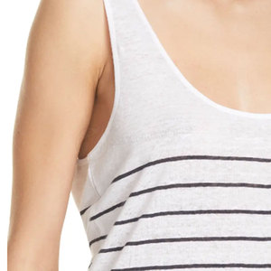 Camiseta sin mangas de alta calidad para mujer, tela de punto deportiva transpirable, logotipo personalizado, chaleco de gimnasio, decoración estampada informal - Product Image 5