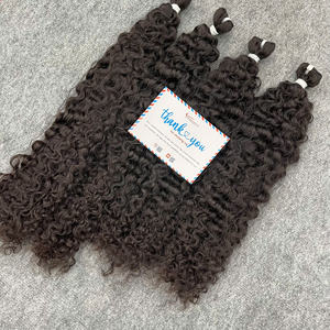 Les produits phares : Extensions de cheveux humains bouclés birmanes à la vapeur, de bonne qualité, sans perte ni nœuds - Product Image 1