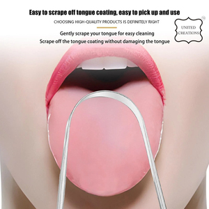 Vente en gros de nettoyeur de langue en cuivre en forme de U Ensemble de grattoir à langue en acier inoxydable pour adultes et enfants - Product Image 3