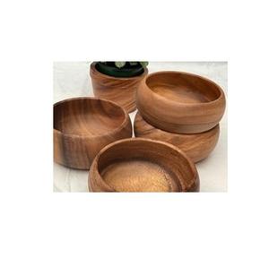 Tazón de Madera de Lujo Premium para Servir Frutas, Decoración para Centro de Mesa de Boda, Tazón Hecho a Mano para Comedor - Product Image 1