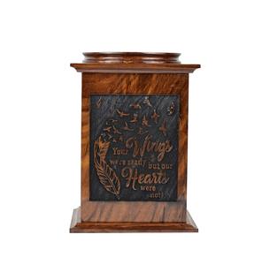 Wooden <b>Urn</b> Box Fractal Burning Adult Cremation <b>Urns</b> With Lid Funeral for Human <b>Ashes</b> <b>Pet</b> Keepsake <b>Urn</b> - Product Image 3
