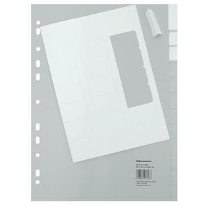 Soennecken <b>A4</b> Polypropylene File Dividers 12 Grey Index Sheets Blank Tabs - Product Image 1