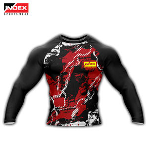 Top Trending 2025 Hombres Totalmente sublimados Rash guards Ropa de compresión MMA Bjj Grappling Custom Rash Guards - Product Image 5