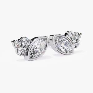 10K Yellow Gold Classic Round Lab Grown Diamond <b>Earrings</b> for Women Jewelry Gift - Product Image 6
