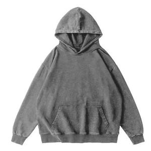 Vente en gros OEM, sweat à capuche matelassé 100% coton, surdimensionné, délavé à l'acide, vintage, lavé, personnalisé pour pull-over, élégant, imperméable pour l'hiver - Product Image 1