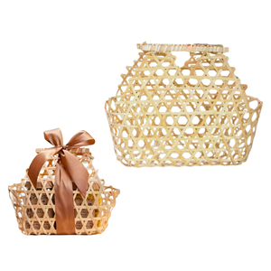 PANIER CADEAU EN BAMBOU multi-usages respectueux de l'environnement Panier spacieux tissé à la main pour mariages, anniversaires et événements Artisanat du Vietnam - Product Image 1