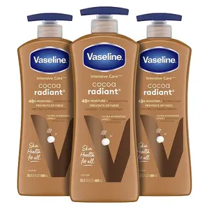 Vaseline Intensive Care Body Lotion for Dry Skin Cocoa Radiant Lotion Made with Ultra-Hydrating Lipids and Pure Cocoa Butter fo