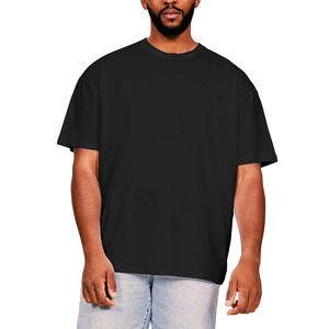 Nouveauté T-shirt uni épais, impression personnalisée en vrac, sonnerie de qualité supérieure, coupe carrée surdimensionnée, chemise 100% coton pour hommes - Product Image 1