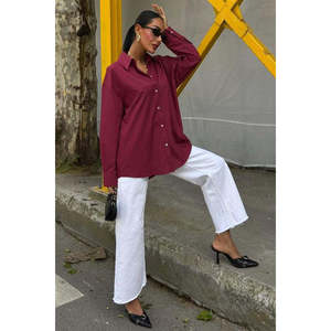 Camisa Clásica Oversize de Popelina 100% Algodón con Función Antiarrugas - 3421 - Product Image 5