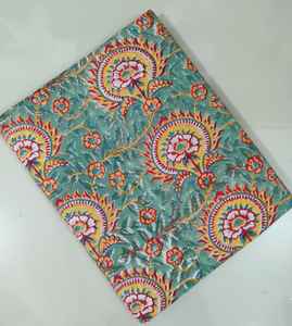 ผ้าฝ้ายเนื้อผ้าระบายอากาศได้ดีจาก100% ผ้าฝ้ายทำมือพิมพ์ลายบล็อกเป็นมิตรต่อสิ่งแวดล้อมแบบดั้งเดิมมรดกทางวัฒนธรรม - Product Image 5