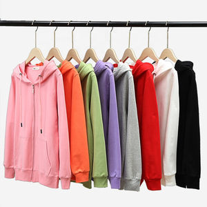Sudaderas con capucha de otoño e invierno para mujer, sudadera con cremallera, sudaderas con capucha de lana con cremallera, ropa de calle de manga larga - Product Image 1