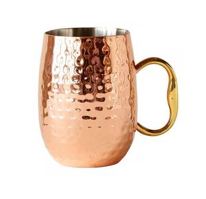 แก้วกาแฟสแตนเลส450มล. ทรงคลาสสิกทำจากทองแดงมีหูจับเก็บความร้อนสำหรับชาแก้วกาแฟ2025 - Product Image 1