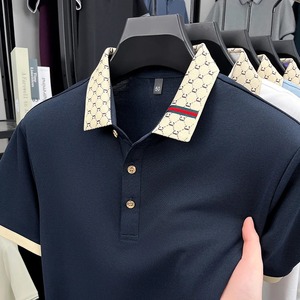 Mode hommes Polo été décontracté à manches courtes boutons hauts nouveau Style de sport de rue vêtements surdimensionnés pull vêtements de Golf - Product Image 5